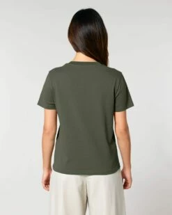 Iconic T-Shirt Aus Bio-Baumwolle - Khaki -Grundstoff Verkaufsladen damen t shirt bio baumwolle khaki muser gots zertifiziert W172 223 1280x1280