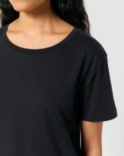 Basic T-Shirt Aus Bio-Baumwolle - 5er-Pack - Black -Grundstoff Verkaufsladen damen t shirt schwarz black rundhals ausschnitt serena bio baumwolle gots zertifiziert W173 002 1280x1280 1