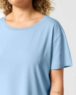 Basic T-Shirt Aus Bio-Baumwolle - Blue Soul -Grundstoff Verkaufsladen damen tshirt blue soul hellblau serena rundhals fair wear doundation vegan W173 149 1280x1280