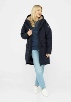 Derbe Winterparka FRIESE FESTHOLM - Navy/caramel -Grundstoff Verkaufsladen damen winterparka umweltschonend recycelte materialien W Friese Festholm 010 9817 1280x1280