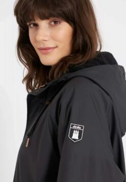 Derbe Gefütterter Regenmantel WITTHOLM - Phantom/black -Grundstoff Verkaufsladen derbe regenmantel fair peta approved vegan Wittholm 091 1280x1280