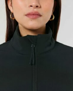 Damen Softshell-Jacke - Black -Grundstoff Verkaufsladen detail frauen jacke softshell stehkragen STJW166 002 1280x1280