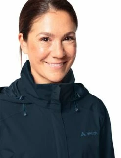 VAUDE Damen Regenjacke Escape Parka - Dark Sea -Grundstoff Verkaufsladen detail leichte regenjacke wasserdicht atmungsaktiv 45050 179 1280x1280