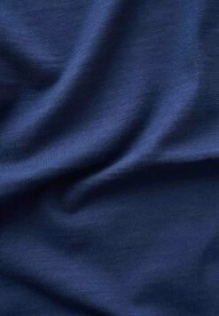 Langarm-Kleid Aus Bio-Baumwolle - Navy -Grundstoff Verkaufsladen detailansicht umweltschonender slubjersey biobaumwolle casual 008 navy 1280x1280
