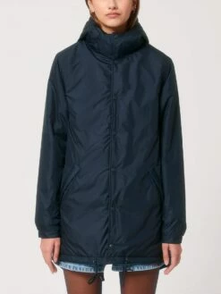 Unisex Padded Parka Aus Recyceltem Polyester - French Navy -Grundstoff Verkaufsladen dunkelblauer Parka aus REcycelmaterial U841 727 1280x1280