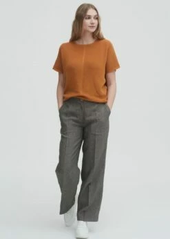 Hose Aus Leinen - Thyme -Grundstoff Verkaufsladen dunkelgruene Leinenhose weit geschnitten 66521 955 1280x1280