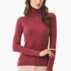 Longsleeve Mit Rollkragen Aus Bio-Baumwolle - Syrah Red -Grundstoff Verkaufsladen dunkelrotes rollkragen damen longsleeve biobaumwolle casual 012 syrahred 1280x1280
