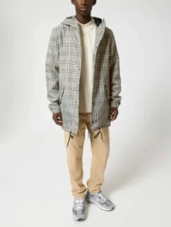 Unisex Padded Parka Aus Recyceltem Polyester - Beige Tweed Check -Grundstoff Verkaufsladen ecofriendly Unisex Parka Tweed U947 829 1280x1280