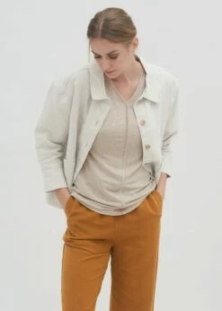 Hemdjacke Aus Leinen - Natural Linen -Grundstoff Verkaufsladen extra weit geschnitten lockere Passform 66641 623 1280x1280