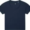 Weites T-Shirt Aus Bio-Baumwolle - French Navy -Grundstoff Verkaufsladen extra weites Damen Shirt W036 727 1280x1280