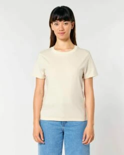 Iconic T-Shirt Aus Bio-Baumwolle - Natural Raw -Grundstoff Verkaufsladen fair fashion basic mode online kaufen grundstoff frauen tshirt natur natural raw muser nachhaltig vegan W172 054 1280x1280