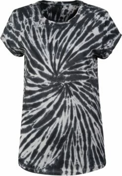 Organic Rolled Sleeve T-Shirt - Tie Dye Black