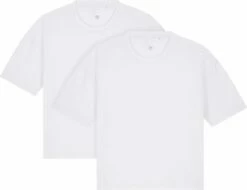 Boxy T-Shirt Aus Bio-Baumwolle - 2er-Pack - White