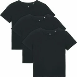 Basic T-Shirt Aus Bio-Baumwolle - 3er-Pack - Black