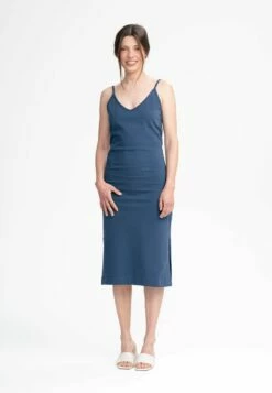 Mela Fairtrade Trägerkleid Sadhana Aus Bio-Baumwolle - Dunkelblau -Grundstoff Verkaufsladen fairtrade traegerkleid dunkelblau bio baumwolle sadhana db 1280x1280