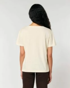 Basic T-Shirt Aus Bio-Baumwolle - Natural Raw -Grundstoff Verkaufsladen frauen kurzarm oberteil natur normale passform fair wear nachhaltige herstellung W173 054 1280x1280
