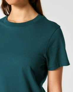 Iconic T-Shirt Aus Bio-Baumwolle - Stargazer -Grundstoff Verkaufsladen frauen rundhals ausschnitt normale passform nachhaltige basic mode stargazer petrol W172 702 1280x1280