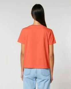 Iconic T-Shirt Aus Bio-Baumwolle - Fiesta -Grundstoff Verkaufsladen frauen shirt kurzarm orange fiesta normale passform faire herstellung W172 143 1280x1280