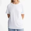 Mela Schweres Fairtrade T-Shirt Kashvi Aus Bio-Baumwolle - Weiß -Grundstoff Verkaufsladen frauen t shirt weiss vegan bio baumwolle faire herstellung kasvhi wht 1280x1280