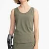 Mela Fairtrade Tanktop Vanita Aus Bio-Baumwolle - Thymian -Grundstoff Verkaufsladen frauen top mela khaki fairtrade vegan nachhaltig vanita thy 1280x1280