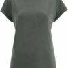 Organic Rolled Sleeve T-Shirt - Stone Grey -Grundstoff Verkaufsladen front EP16 Organic Shirt Frauen Rolled Up Sleeve stone grey 1280x1280