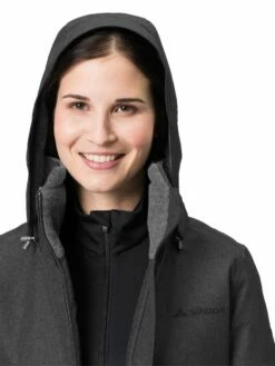 VAUDE Damen Winterjacke Limford Jacket IV - Phantom Uni -Grundstoff Verkaufsladen gefuetterte Kapuze Stehkragen 42452 970 1280x1280