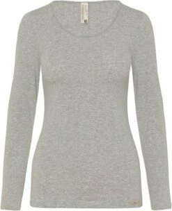 Langarmshirt Aus Fairtrade Biobaumwolle - Grau-melange