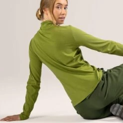 Rollkragen-Longsleeve Aus Bio-Baumwolle - Going Green -Grundstoff Verkaufsladen gruenes rollkragen langarmshirt bio vegan 63903 124 1280x1280