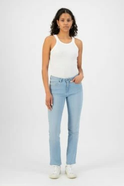 Straight Fit Jeans Faye - Sunny Stone -Grundstoff Verkaufsladen hellblaue Damenjeans MUD vegan faye sunny stone 1280x1280