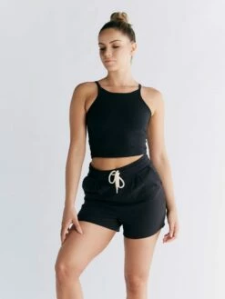Crop Top Aus Bio-Baumwolle - Schwarz -Grundstoff Verkaufsladen hochwertig nachhaltig Bio Baumwolle bequem 1217 021 1440 021 1280x1280