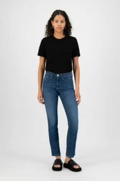 Straight Fit Jeans Faye - Stone Indigo -Grundstoff Verkaufsladen hochwertige MUD Jeans vegan faye stone indigo 1280x1280