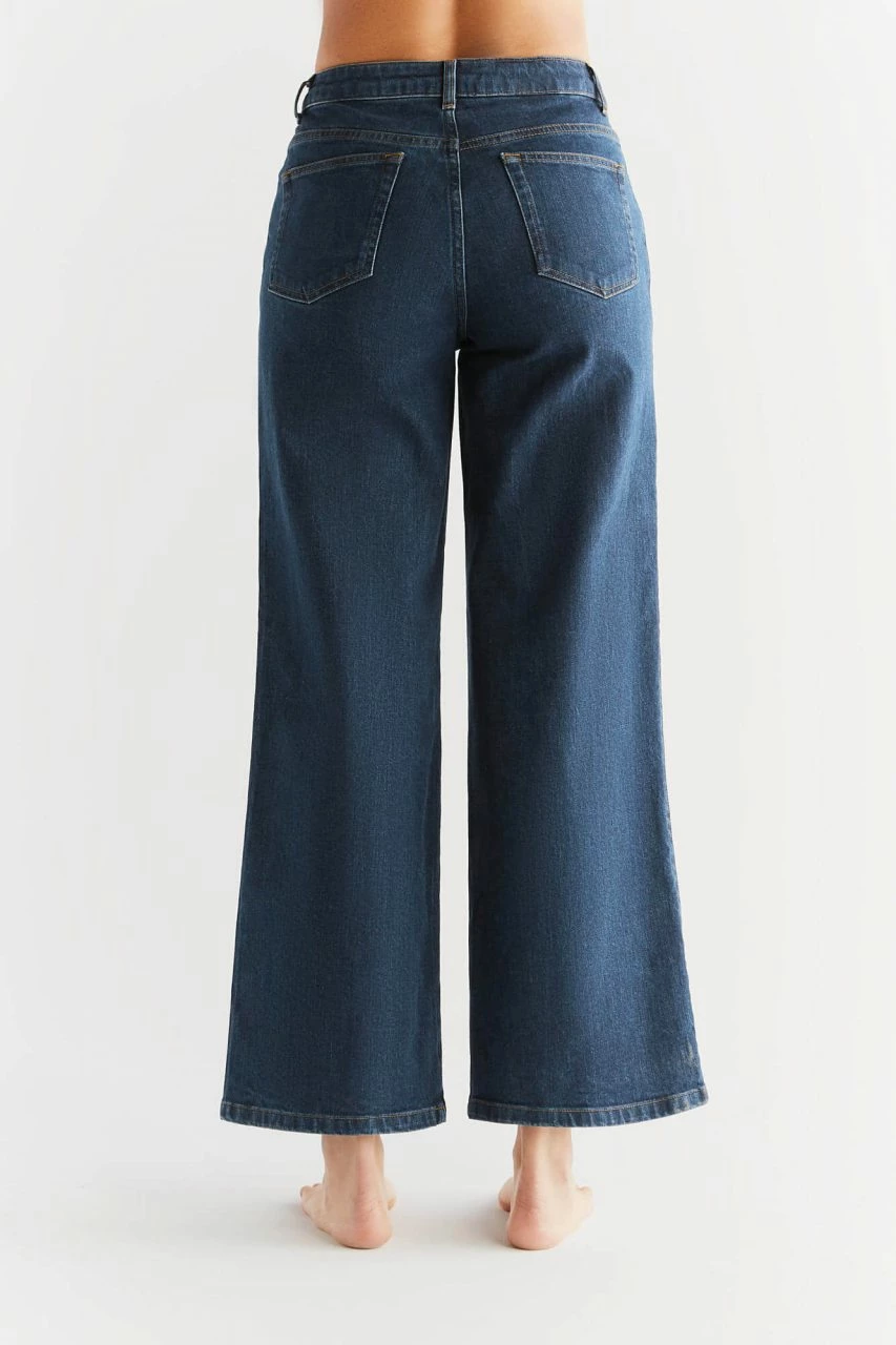 Wide Leg Jeans Aus Bio-Baumwolle - Lapis Blue 6 Wide Leg Jeans Aus Bio-Baumwolle - Lapis Blue – Bild 4