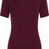 Feinripp T-Shirt Aus Fairtrade Biobaumwolle - Burgund -Grundstoff Verkaufsladen hochwertiges Feinripp T Shirt comazo 1 015 02791 0127 1280x1280