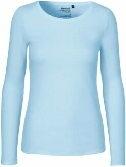 Neutral Longsleeve Aus Fairtrade Bio-Baumwolle - Light Blue