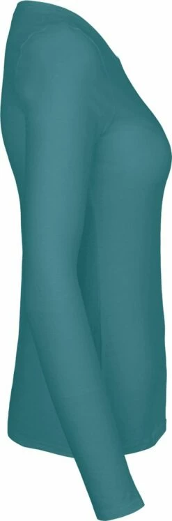 Neutral Longsleeve Aus Fairtrade Bio-Baumwolle - Teal -Grundstoff Verkaufsladen hochwertiges Longsleeve Damen petrol O81050 teal 1280x1280