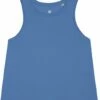 Kurzes Tank-Top Aus Bio-Baumwolle - Bright Blue -Grundstoff Verkaufsladen hochwertiges Top kurz vegan W038 053 1280x1280