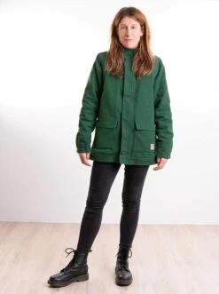 Guerilla Short Jacket - Green -Grundstoff Verkaufsladen impraegnierte jacke bleed biobaumwolle 2378f 1280x1280