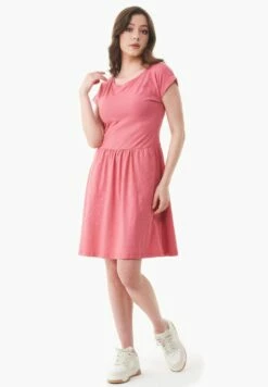 Kurzarm-Kleid Aus Bio-Baumwolle - Desert Rose -Grundstoff Verkaufsladen kurzarm kleid bio baumwolle casual009 desertrose 1280x1280