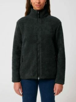 Unisex Sherpa-Jacke Aus Recyceltem Polyester - Black 14 Unisex Sherpa-Jacke Aus Recyceltem Polyester - Black -Grundstoff Verkaufsladen kuschelige Jacke aus Recycelmaterial U883 002 1280x1280