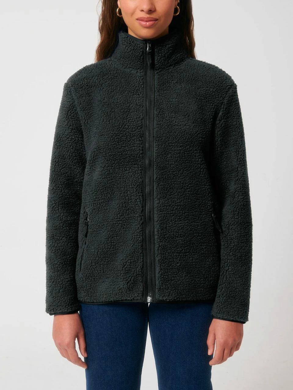 Unisex Sherpa-Jacke Aus Recyceltem Polyester - Black 5 Unisex Sherpa-Jacke Aus Recyceltem Polyester - Black – Bild 3