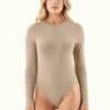 Langarm-Bodysuit Aus Ecovero - Beige -Grundstoff Verkaufsladen langarm bodysuit nachhaltig ecovero 14411 beige 1280x1280