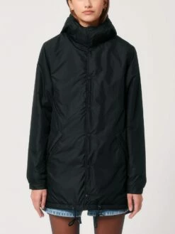 Unisex Padded Parka Aus Recyceltem Polyester - Black -Grundstoff Verkaufsladen leichte wattierter Parka schwarz U841 002 1280x1280