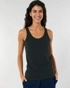 Tank-Top Aus Bio-Baumwolle - 3er-Pack - Black -Grundstoff Verkaufsladen leichtes damen basic tanktop schwarz W013 002 1280x1280