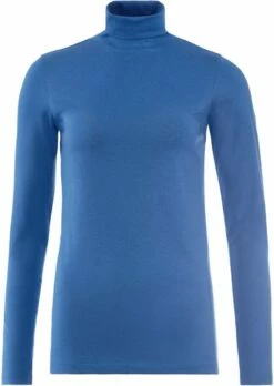 Rollkragen-Longsleeve Aus Bio-Baumwolle - Retro Blue
