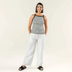 Hose Aus Leinen - Natural Linen -Grundstoff Verkaufsladen leinen hose frauen weites bein 66521 623 1280x1280