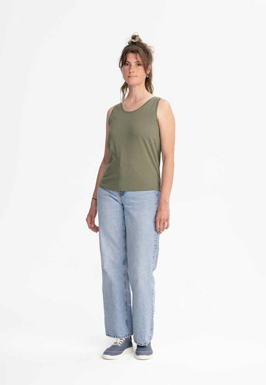 Mela Fairtrade Tanktop Vanita Aus Bio-Baumwolle - Thymian 7 Mela Fairtrade Tanktop Vanita Aus Bio-Baumwolle - Thymian – Bild 5