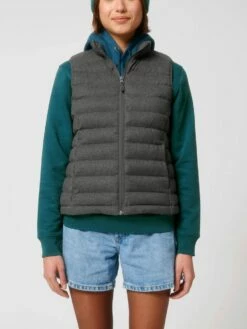 Steppweste Aus Recyceltem Polyester - Deep Metal Heather Grey -Grundstoff Verkaufsladen nachhaltige Damen Steppweste W899 094 1280x1280