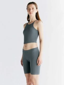 Crop Top Aus Bio-Baumwolle - Dunklerschiefer -Grundstoff Verkaufsladen nachhaltige Mode anthrazit Bio 1217 068 1417 068 1280x1280