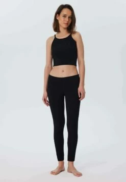 Ripp-Jersey Crop Top Aus Bio-Baumwolle - Schwarz -Grundstoff Verkaufsladen nachhaltige Mode reine Biobaumwolle 1515 021 1280x1280