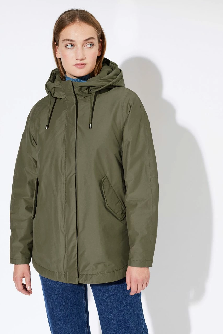 Theba Padded - Winterjacke Aus Bio-Baumwolle & Recyceltem Nylon - Oliv 3 Theba Padded - Winterjacke Aus Bio-Baumwolle & Recyceltem Nylon - Oliv